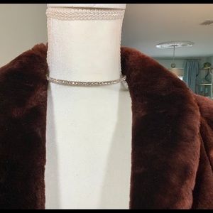 Vintage silver rhinestone necklace